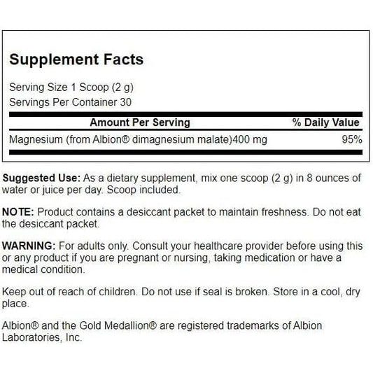 Healthily You | Swanson, DiMagnesium Malate Powder, 2.1 oz (60 g) Supports Healthy Bones