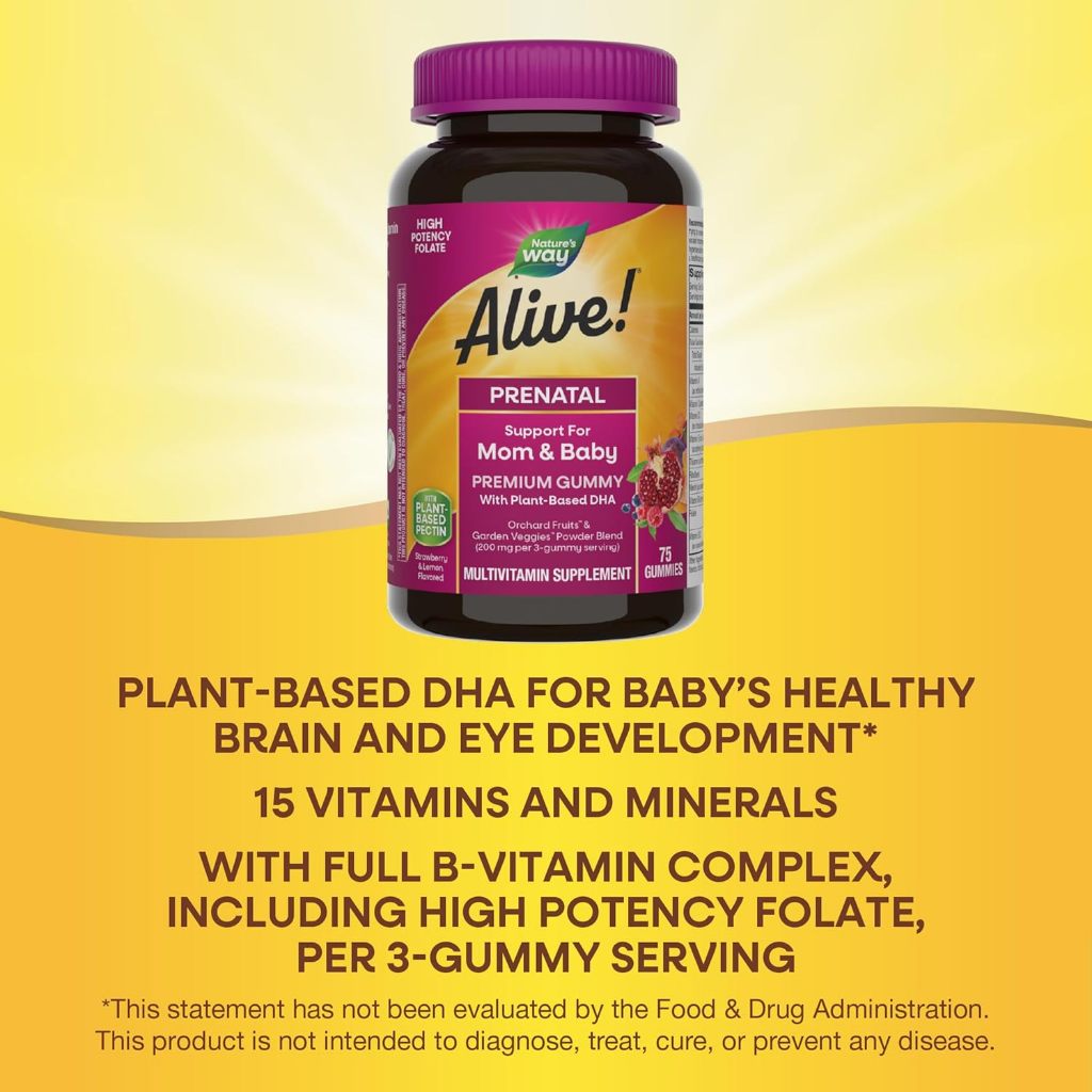 LittleSunshine | Nature's Way, Alive! Prenatal Premium Gummy, Complete High Potency Folate & Iron