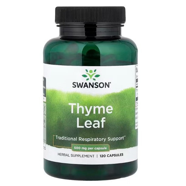 HealthilyYou | Swanson, Thyme Leaf, 500 mg , 120 Capsules Support For Respiratory Health