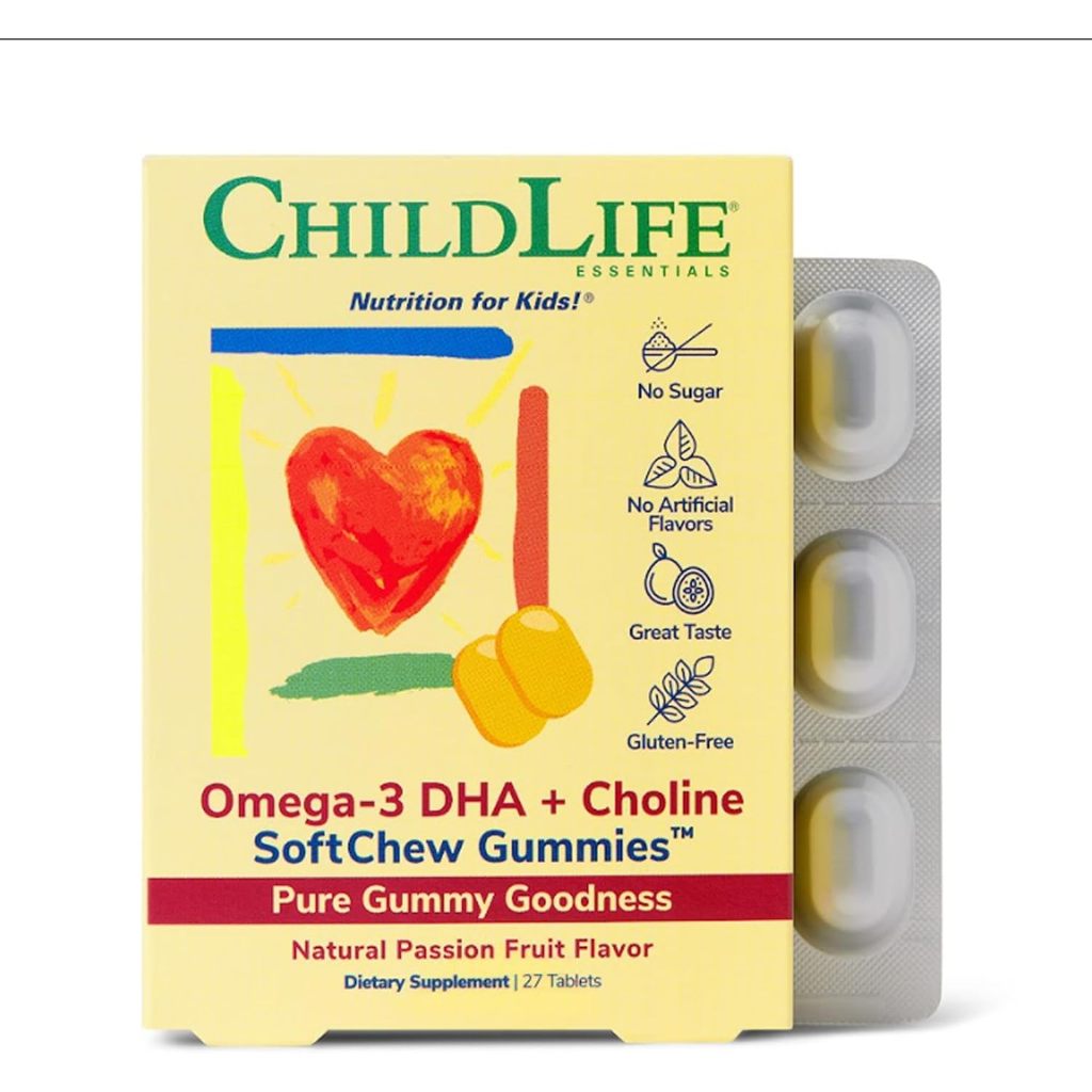 LittleSunshine | ChildLife Essentials, Essentials, Omega-3 DHA + Choline, SoftChew Gummies, Passion