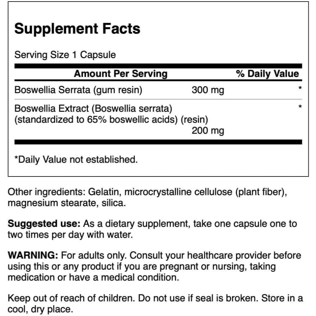 HealthilyYou | Swanson, Boswellia Serrata, 120 Capsules, Joint Health and Mobility