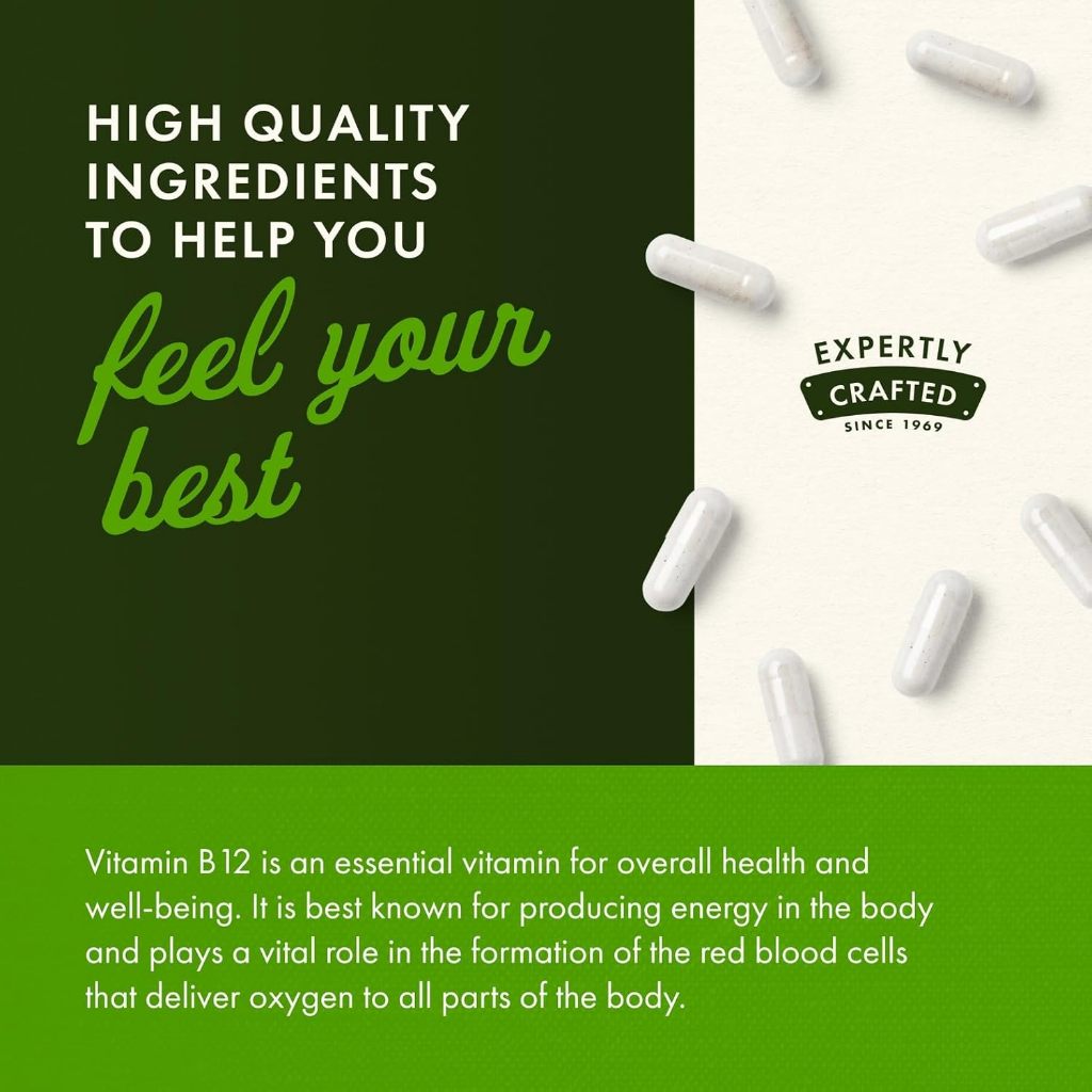 HealthilyYou | Swanson, Vitamin B12, 500 mcg, Capsules, Energy and Metabolism  Vitamin Supplement