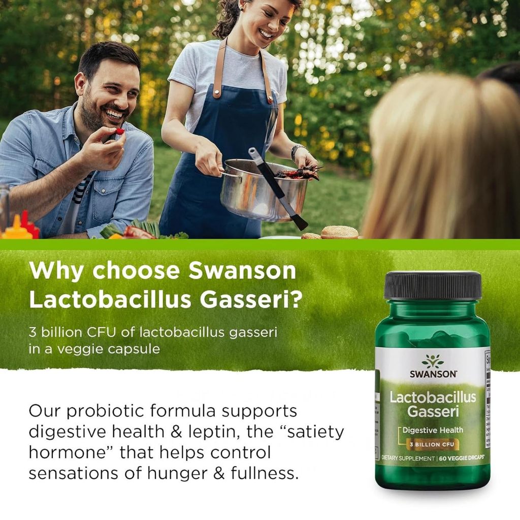 HealthilyYou | Swanson, Lactobacillus Gasseri, 3 Billion CFU, 60 Vegan DRcaps Digestive Health