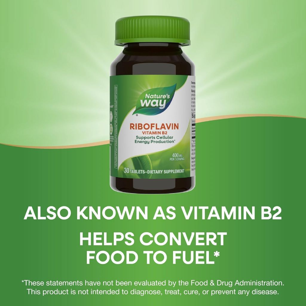 Nature's Way, Riboflavin, Vitamin B2 ( Supports Cellular Processes, Heart & Vascular Health )