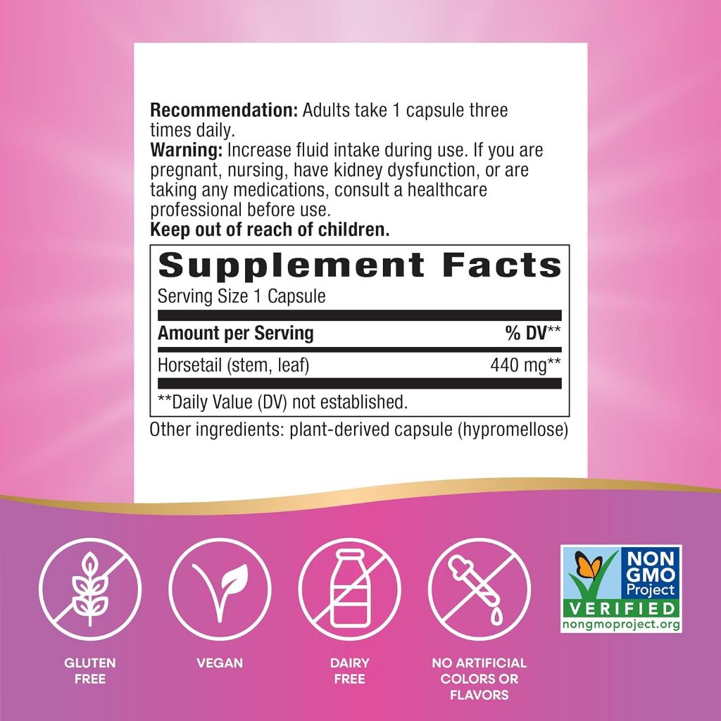 Nature's Way, Horsetail Grass ( Hair, Skin & Nail Support, Bone & Connective Tissue Support )