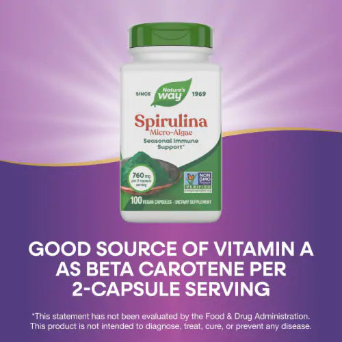 Nature's Way, Spirulina Micro-Algae ( Antioxidant Properties & Seasonal Immune Support )