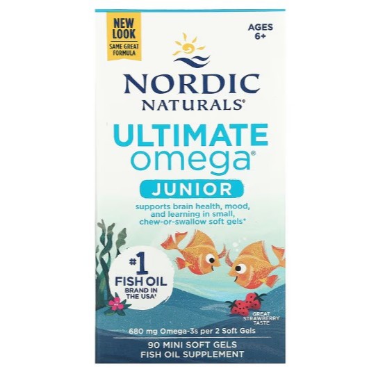 NaturalSolutions | Nordic Naturals, Ultimate Omega Junior, Ages 6+, Teen, Ultimate, Complete Omega