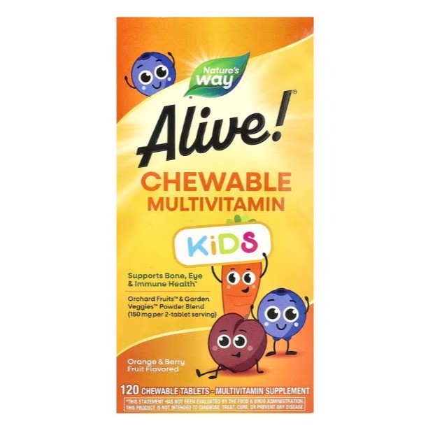 LittleSunshine | Nature's Way, Alive! Kids, Chewable Multivitamin, Supports Bone Eye & Immune Health