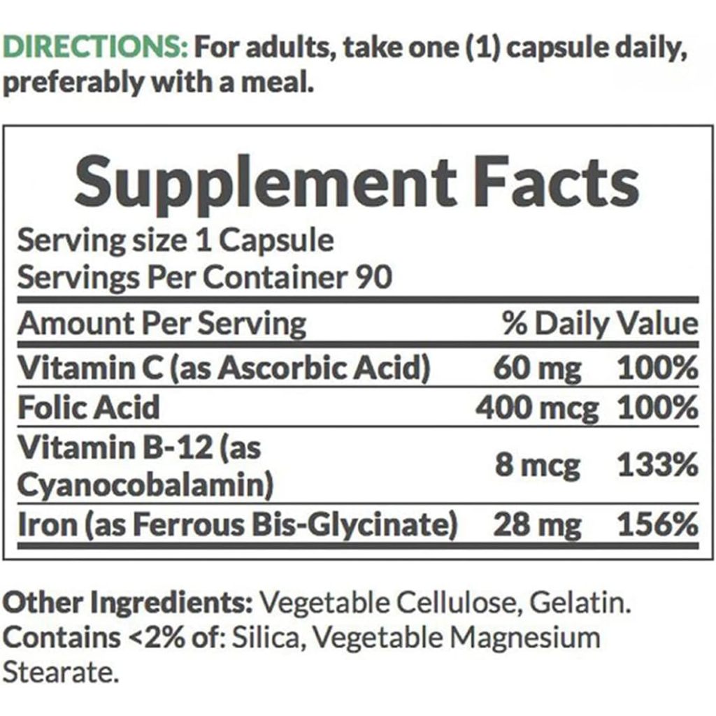 LittleSunshine | Nature's Bounty, Gentle Iron®, 90 Capsules Supports Red Blood Cell Production