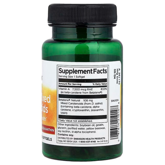 USA Supplements | Swanson, Betatene® Natural Mixed Carotenoids ( Antioxidant Support )