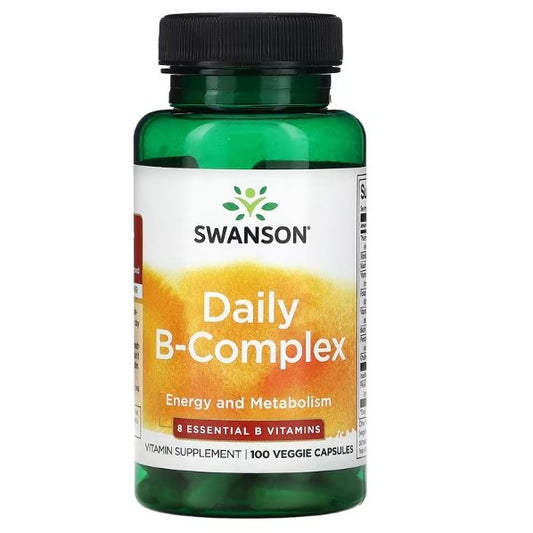 HealthilyYou | Swanson, Daily B-Complex, 100 Veggie Capsules Energy and Metabolism