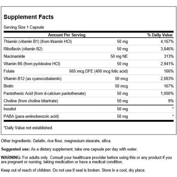 HealthilyYou | Swanson, Balance B-50 Complex, Capsules Promotes Nervous System, & Immune Health