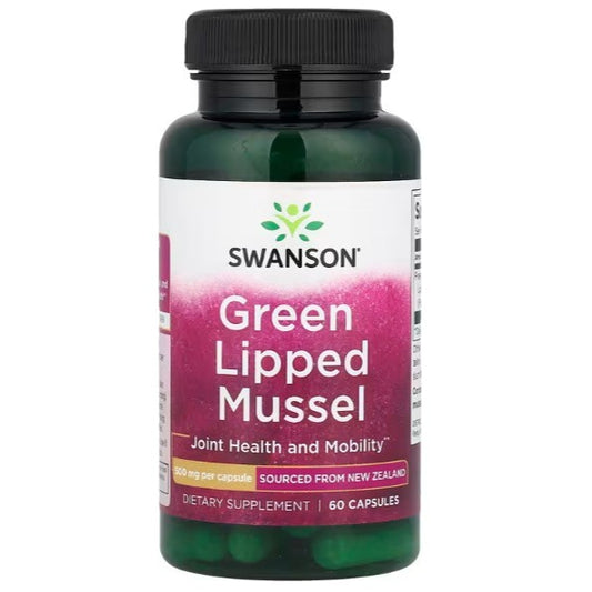 LowCostPH | Swanson, Green Lipped Mussel, 500 mg, 60 Capsules Supports Joint Comfort and Mobility