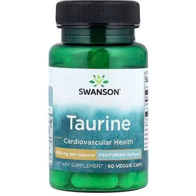 LowCostPH | Swanson, Taurine, 500 mg, 1,000 mg Capsules, Promotes Cardiovascular Health