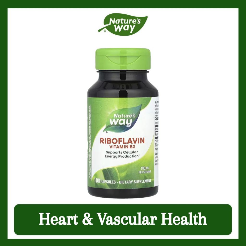 Nature's Way, Riboflavin, Vitamin B2 ( Supports Cellular Processes, Heart & Vascular Health )