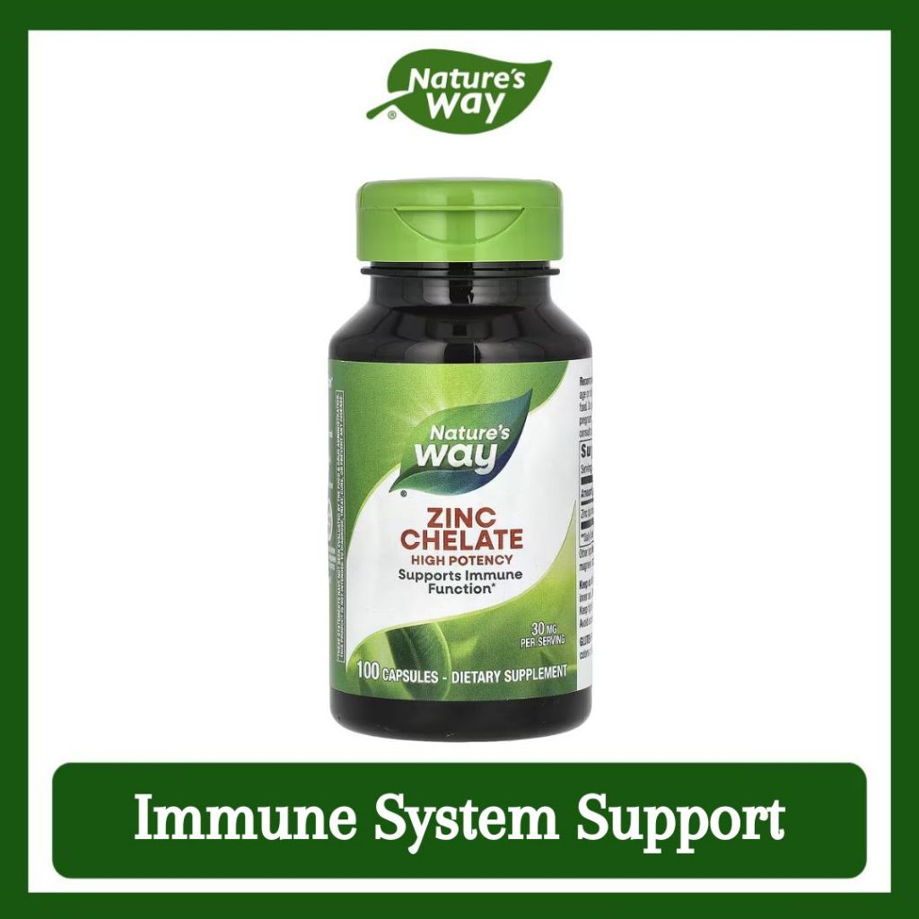 Nature's Way, Zinc Chelate ( Immune System Support, Antioxidant & Cellular Protection )