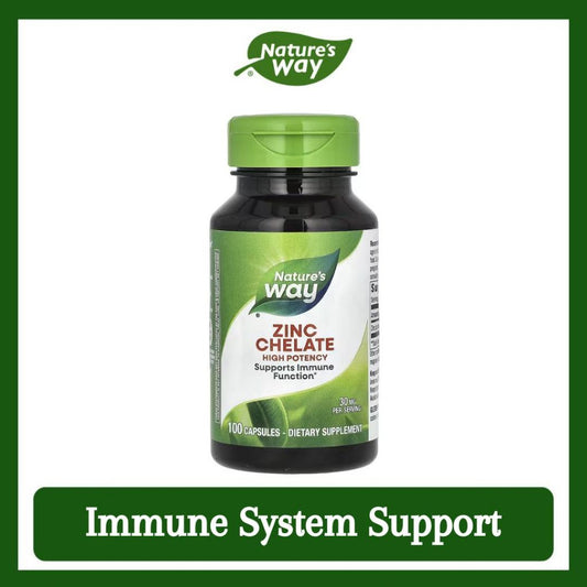 Nature's Way, Zinc Chelate ( Immune System Support, Antioxidant & Cellular Protection )