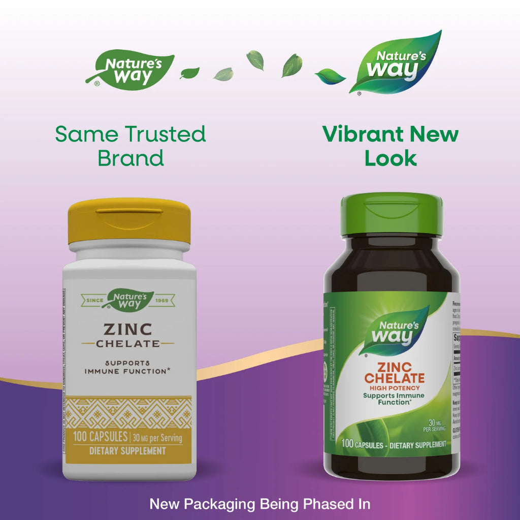 Nature's Way, Zinc Chelate ( Immune System Support, Antioxidant & Cellular Protection )