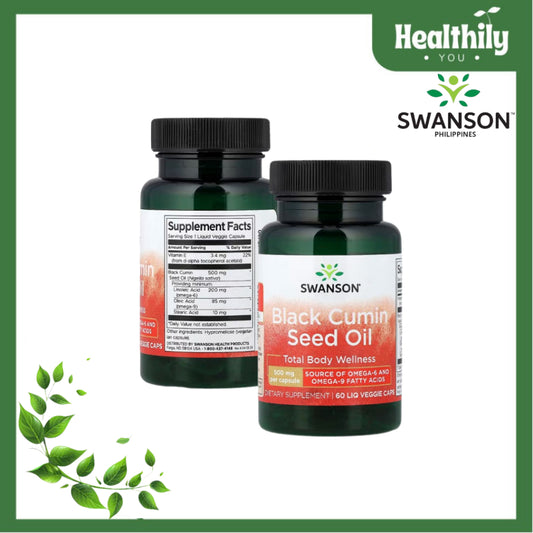 Healthily You | Swanson, Black Cumin Seed Oil, 60 Liq Veggie Caps Promotes Total Body Wellness