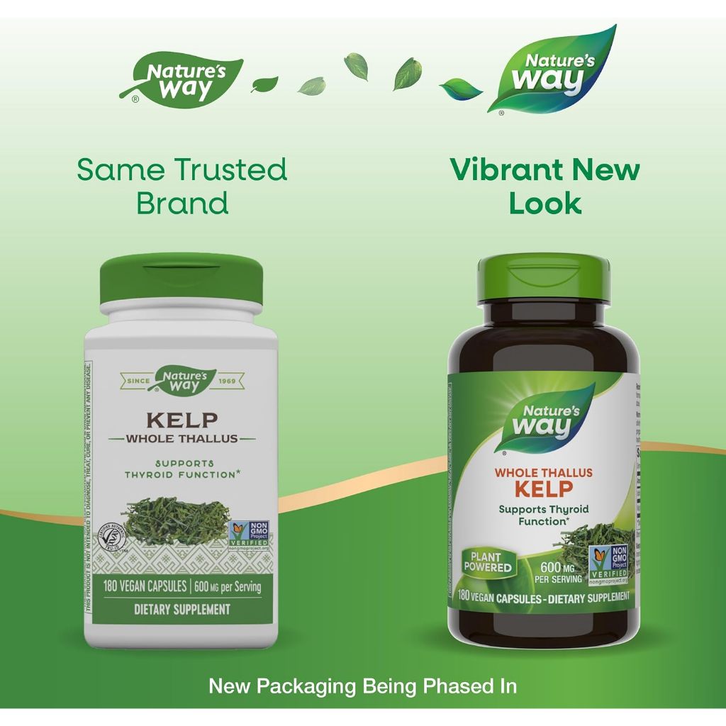 Nature's Way, Kelp, Whole Thallus ( Thyroid Support, Metabolic & Energy Support )