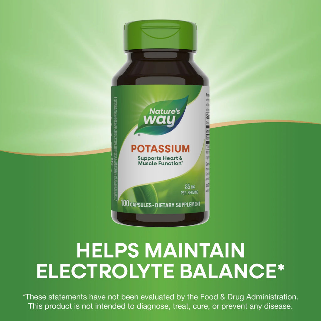 Nature's Way, Potassium ( Heart, Muscle Function & Nerve Transmission )