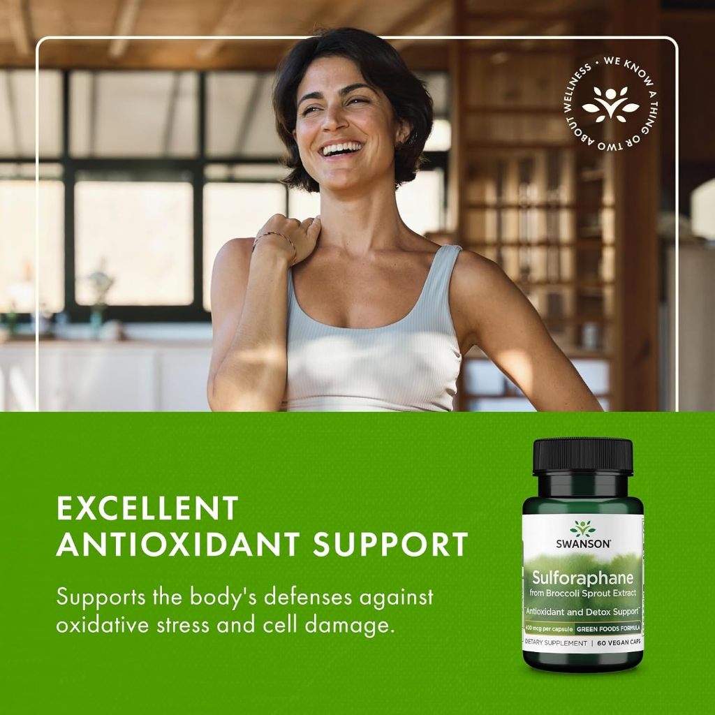 NaturalSolutions | Swanson, Sulforaphane from Broccoli Sprout, NAC Detox Antioxidant & Detox Support