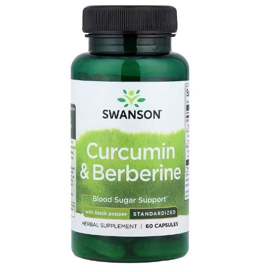 NaturalSolutions | Swanson Berberine Advanced, Curcumin, Complex, Black Pepper Cardiovascular Health