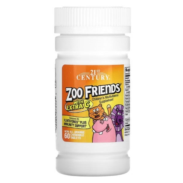 LowCostPH | 21st Century, Zoo Friends Multi Gummies, Plus Extra C, Great Tasting Fruit Flavors