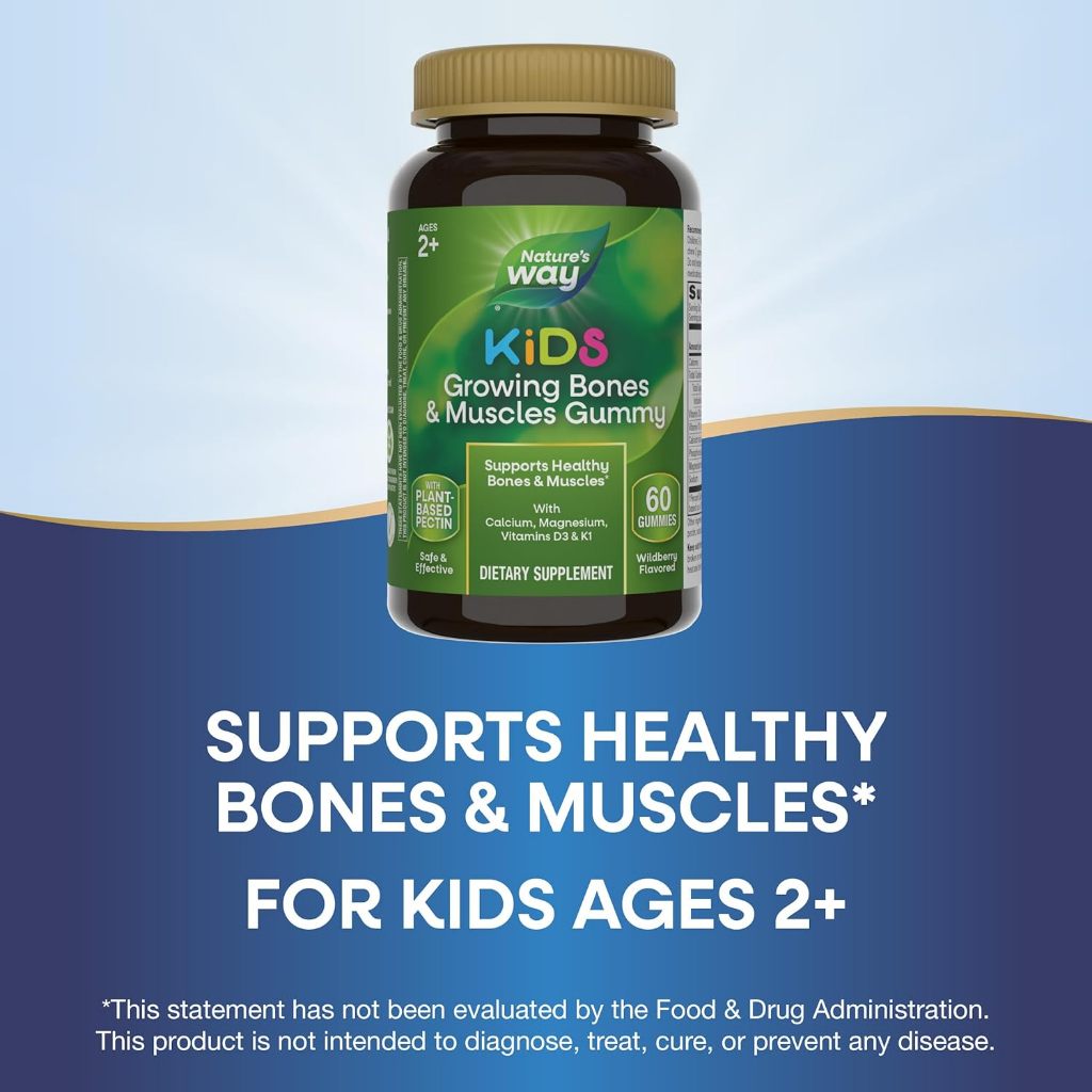 LittleSunshine | Nature's Way, Kids, Growing Bones, Cool, Calm & Collected, Brain Builder Gummies