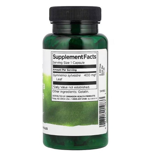 HealthilyYou | Swanson, Full Spectrum® Gymnema Sylvestre Leaf, 400 mg, Blood Sugar Support