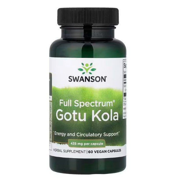 HealthilyYou | Swanson, Full Spectrum® Gotu Kola, 435 mg, 60 Capsules Energy & Circulatory Support