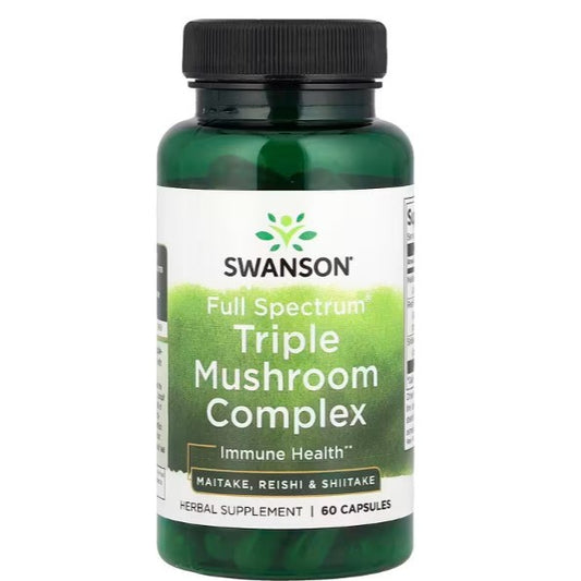 HealthilyYou | Swanson, Full Spectrum® Triple Mushroom Complex, 60 Capsules Immune Health