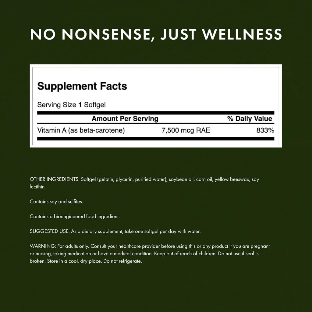 HealthilyYou | Swanson, Beta Carotene, 25,000 IU (7,500 mcg RAE), Softgels Eye and Vision Health