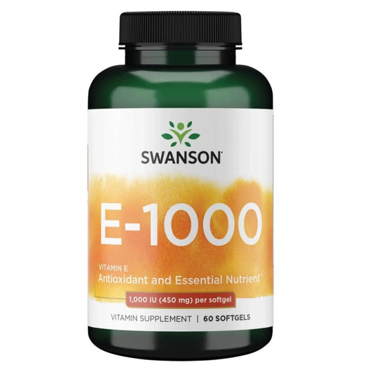 HealthilyYou | Swanson, Natural E, 1,000 IU, 60 Softgels Antioxidant and Essential Nutrient