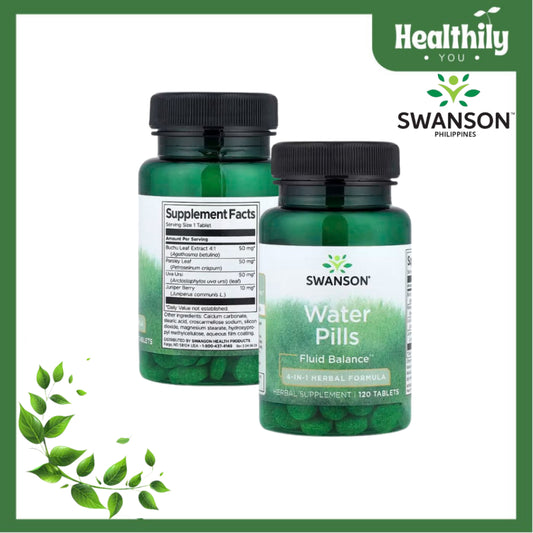 HealthilyYou | Swanson, Water Pills, 120 Tablets Helps Keep Water at a Healthy, Comfortable Level