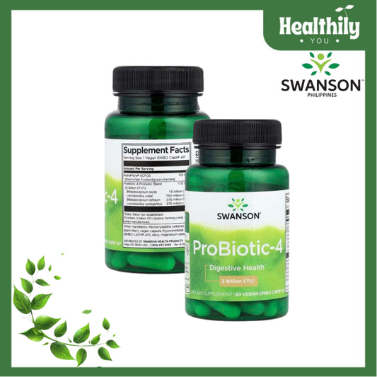 HealthilyYou | Swanson, ProBiotic-4, 60 Vegan Embo Caps® AP Immune & Digestive Health