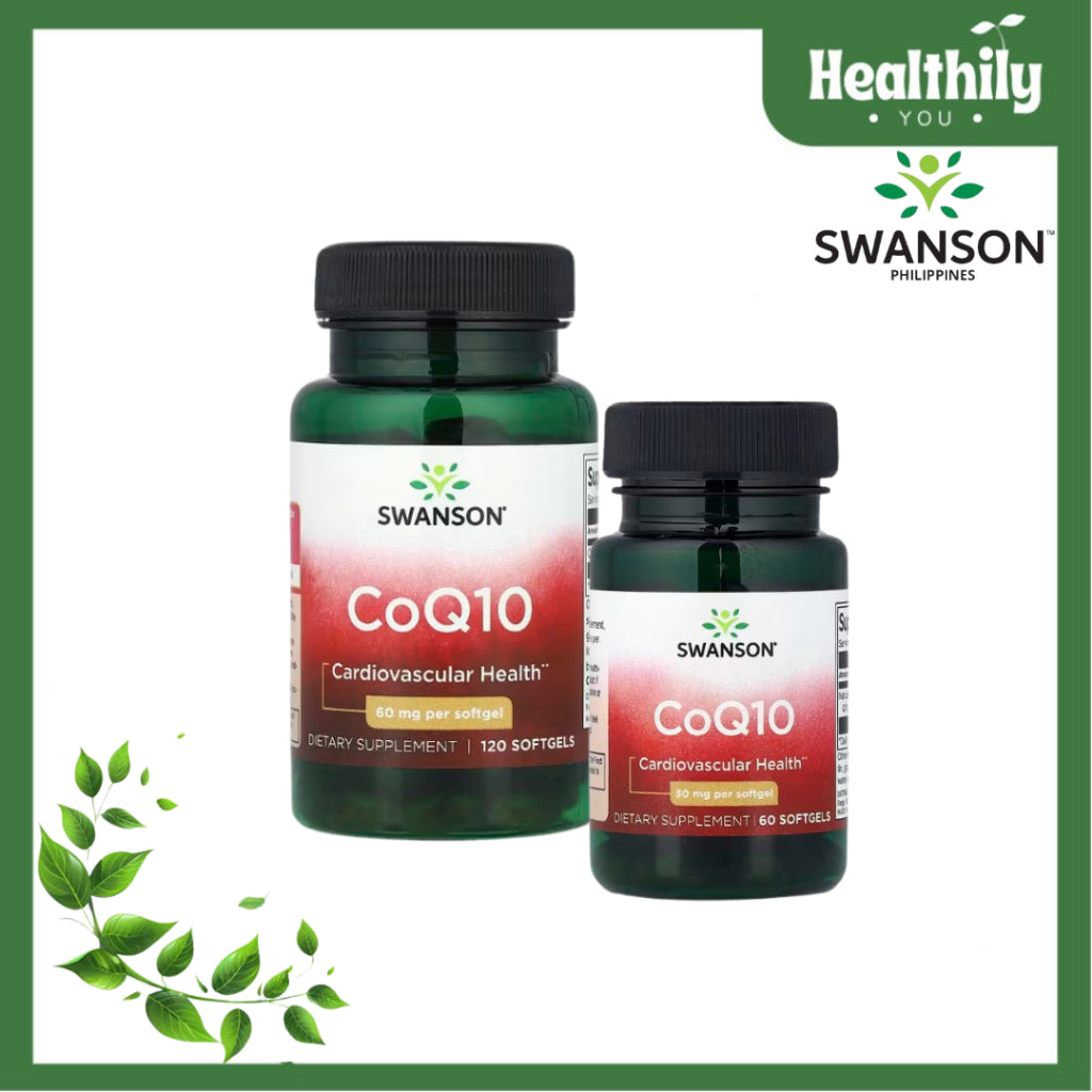 HealthilyYou | Swanson, CoQ10, 30 mg, 60 mg, Softgels Supports Cardiovascular Health