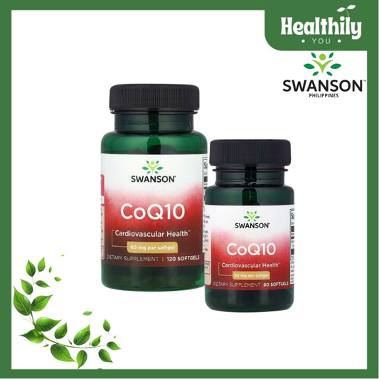 HealthilyYou | Swanson, CoQ10, 30 mg, 60 mg, Softgels Supports Cardiovascular Health