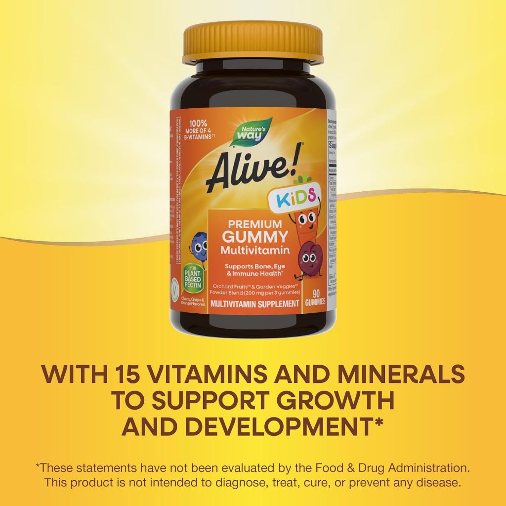 Nature's Way, Alive! Kids, Gummy Multivitamin ( Supports Growth, Immunity, Vision, and Bone Health )
