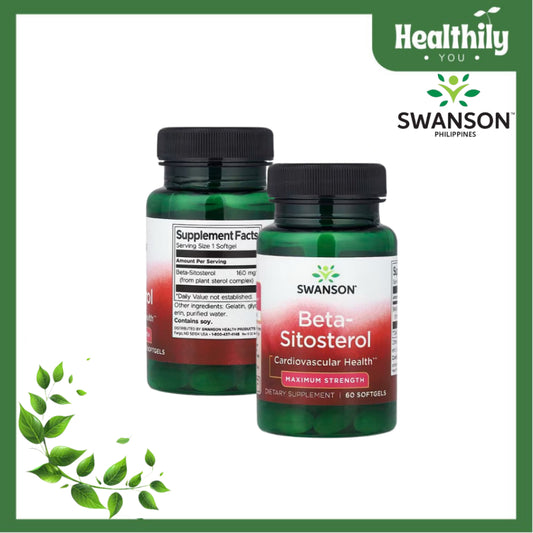 Healthily You | Swanson, Beta-Sitosterol, Maximum Strength, 60 Softgels Cardiovascular Health