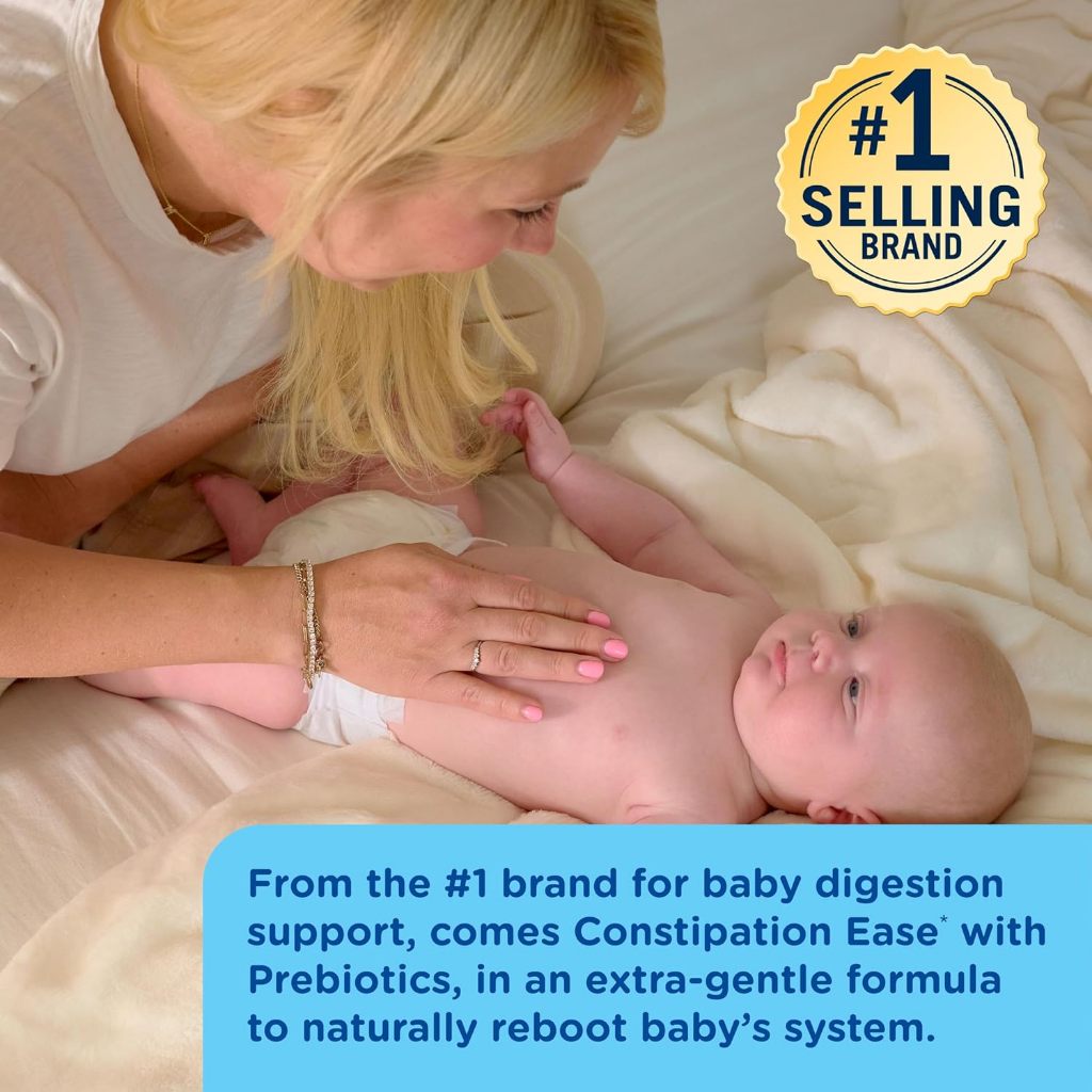 LittleSunshine | Mommy's Bliss, Baby Constipation Ease + Probiotics, Age 6 Months+, Parabens free