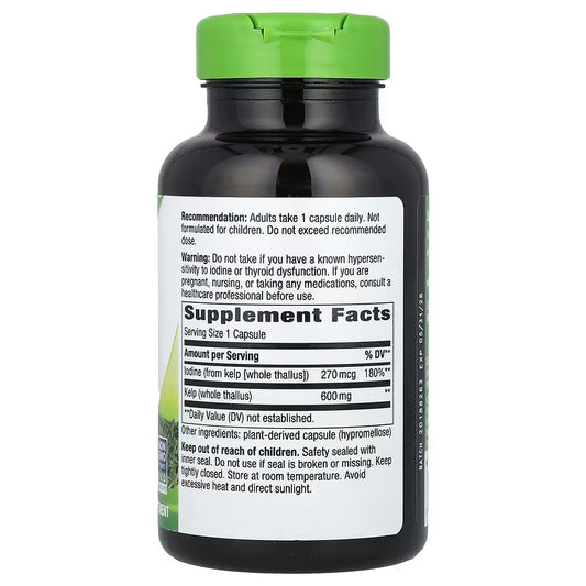 Nature's Way, Kelp, Whole Thallus ( Thyroid Support, Metabolic & Energy Support )