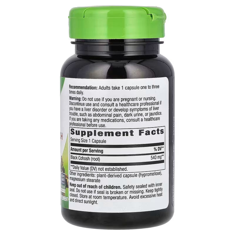 Nature's Way, Black Cohosh Root ( May Provide Support for Menopausal Symptoms and PMS )