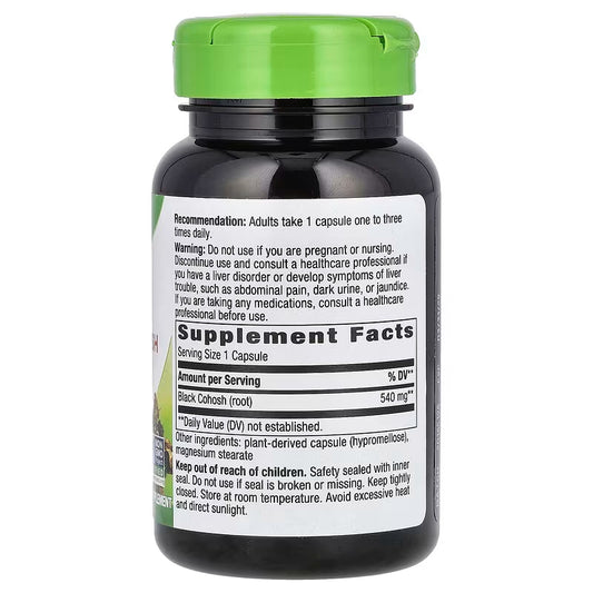 Nature's Way, Black Cohosh Root ( May Provide Support for Menopausal Symptoms and PMS )