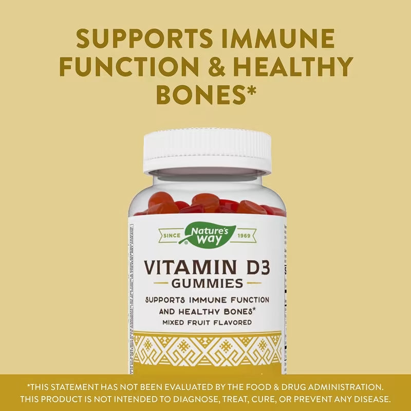 Nature's Way, Vitamin D3 Gummy ( Bone Health Support & Immune Function )