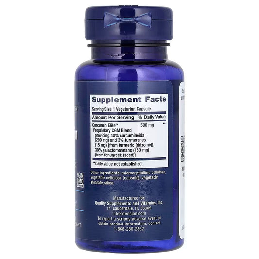 Life Extension, Curcumin Elite, Turmeric Extract ( Cardiovascular, Brain, Immune Health )