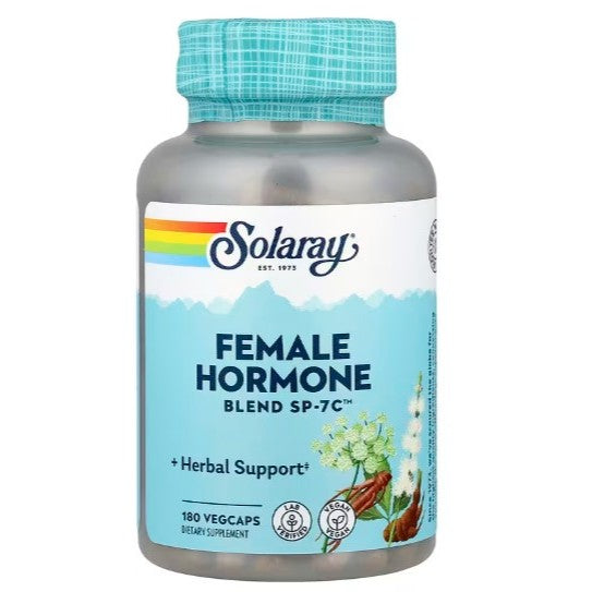 NaturalSolutions | Solaray, Female Hormone Blend SP-7C VegCaps Herbal Support  Dietary Supplement