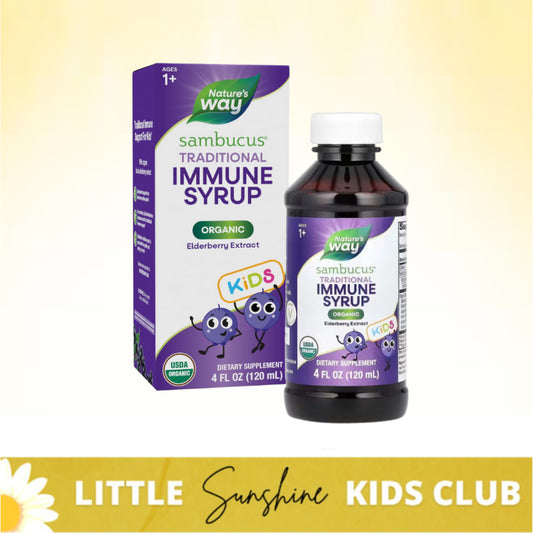 LittleSunshine | Nature's Way, Kids Sambucus®, Organic Traditional Immune Syrup, Ages 1+, 25 mg,