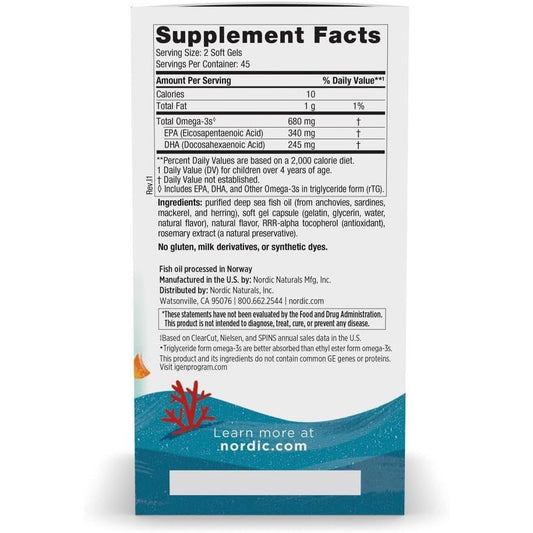 LittleSunshine | Nordic Naturals, Ultimate Omega Junior, Ages 6+, Strawberry, Supports Brain Health