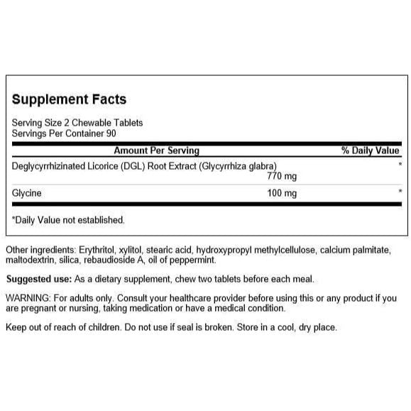 HealthilyYou | Swanson, DGL, 180 Chewable Tablets Deglycyrrhizinated Licorice Root Extract